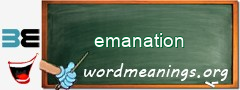 WordMeaning blackboard for emanation